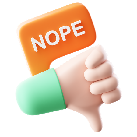 Nope  3D Icon