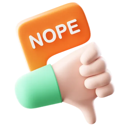 Nope  3D Icon