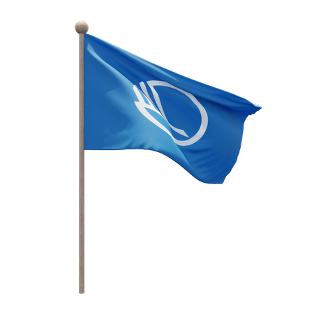 Nordic Council Flag Pole  3D Icon