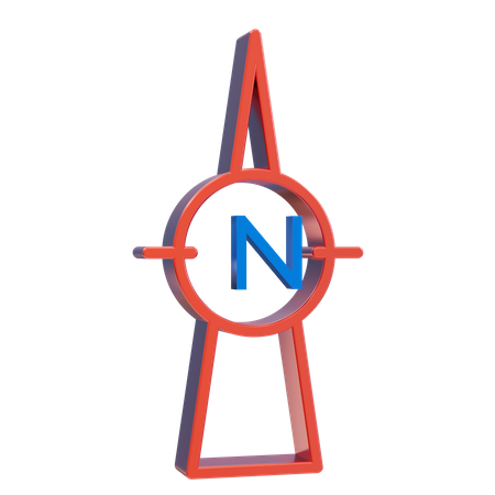 Nordrichtungskompass  3D Icon
