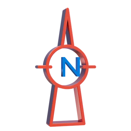 Nordrichtungskompass  3D Icon