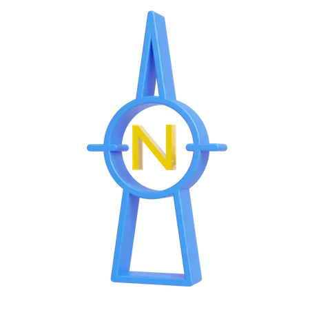 North Symbol 3 D Icon 3D Icon