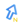 3d north arrow logo