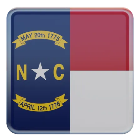 Flagge von North Carolina  3D Flag