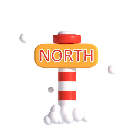 North Pole 3 D Illustration Good For Christmas Design 3D Icon