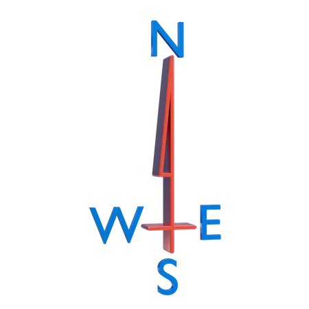 North Direction Compass  3D Icon