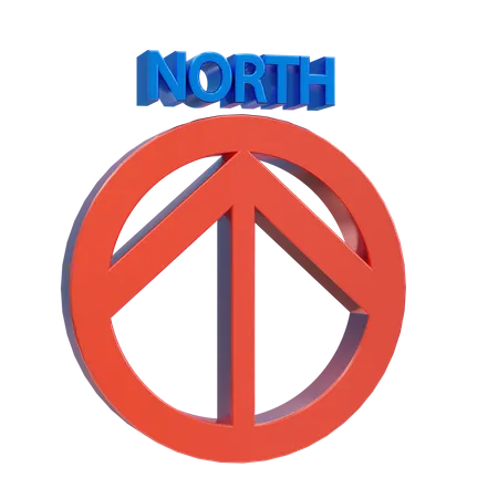 North Direction Compass 3 D 3D Icon