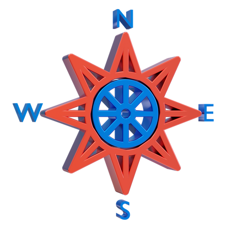 North Direction Compass  3D Icon