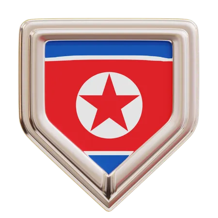 North Korea Flag  3D Icon