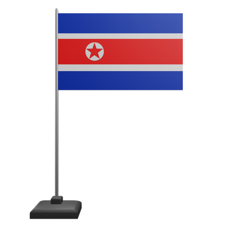 North Korea Flag  3D Icon