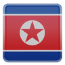 3d north korea flag logo