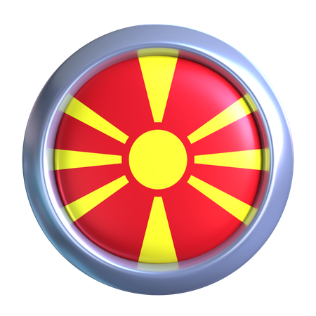 North Macedonia Emblem  3D Icon