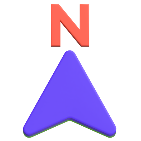 North Navigation  3D Icon