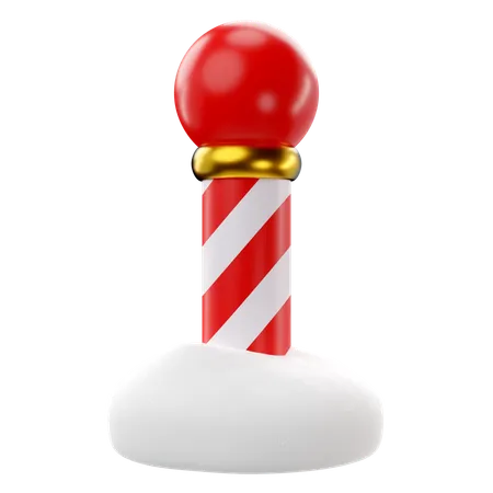 3 D Rendering Of Christmas North Pole Icon 3D Icon