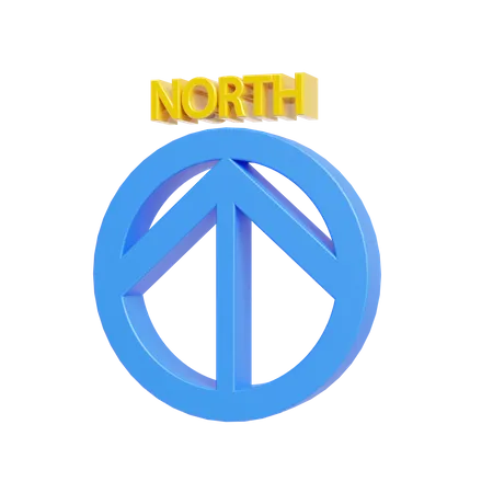 North Symbol  3D Icon