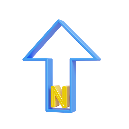 North Symbol  3D Icon