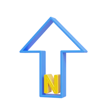 North Symbol  3D Icon