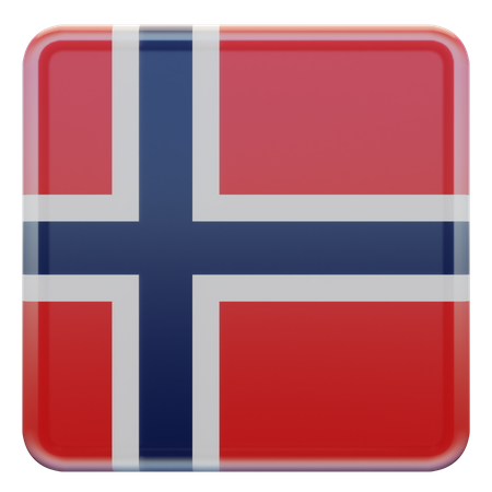 Norway Square Flag  3D Icon