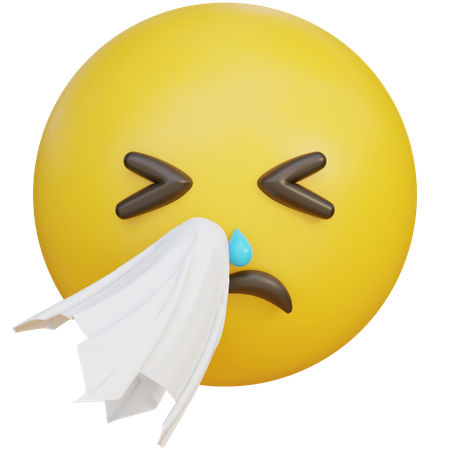 Nose Blowing Expression Emoji  3D Icon