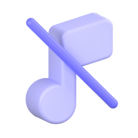 Not Allow Music  3D Icon
