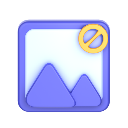 Not Allow Photo  3D Icon