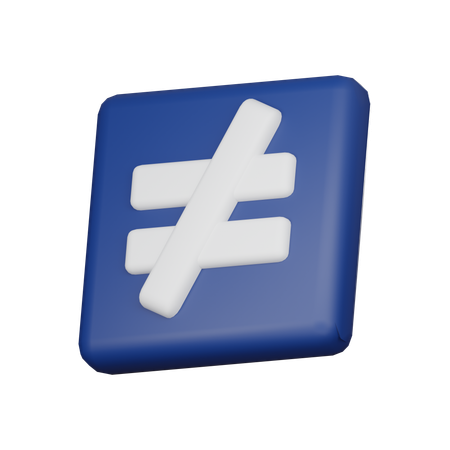 Not equal  3D Icon