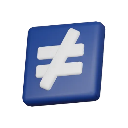 Not equal  3D Icon
