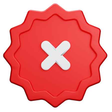 Not Ok Button  3D Icon