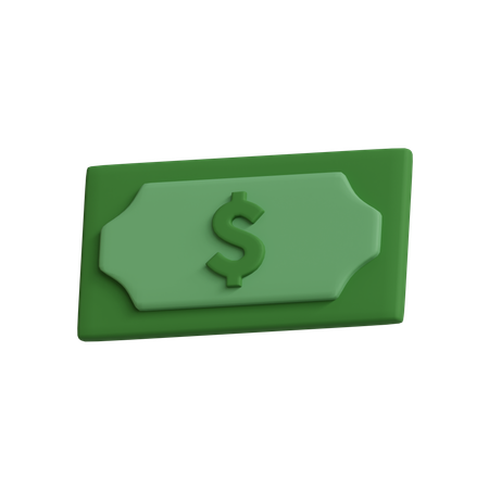 Nota de dólar  3D Icon