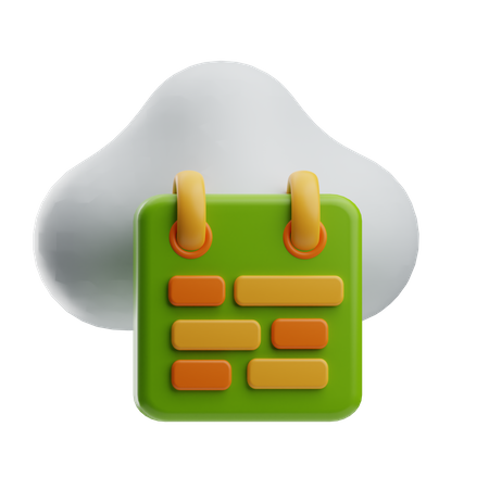 Nota de nuvem  3D Icon