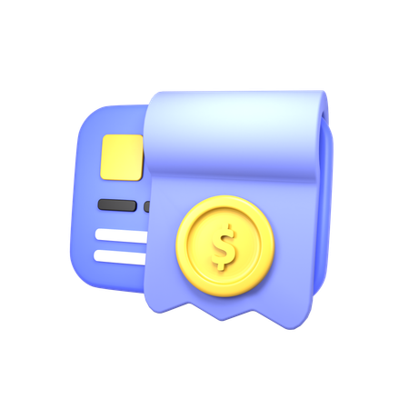 Nota de pago  3D Icon