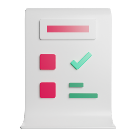 Nota de prioridad  3D Icon
