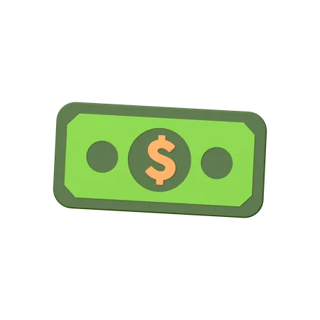 Nota de dólar  3D Icon