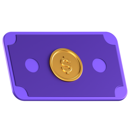 Nota de dólar  3D Icon