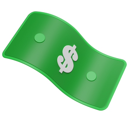 Nota de dólar  3D Icon