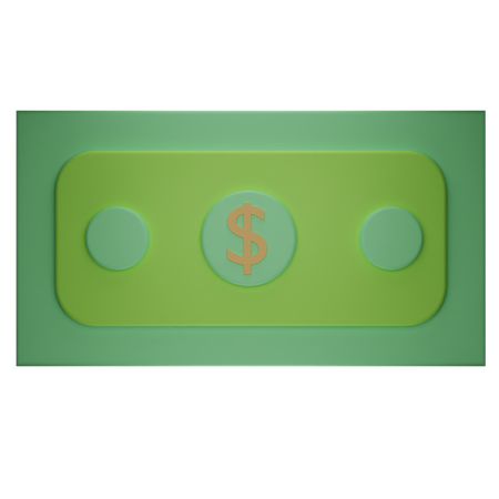 Nota de dólar  3D Icon