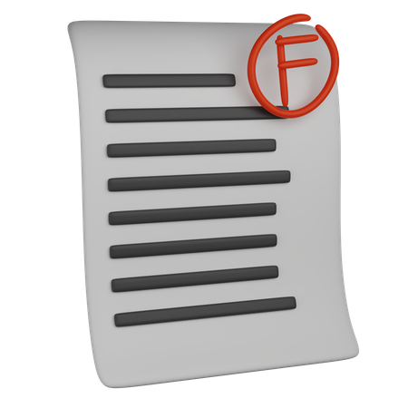 Nota f  3D Icon