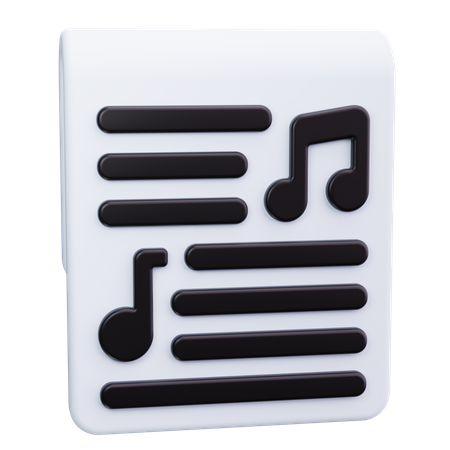 Nota musical  3D Icon