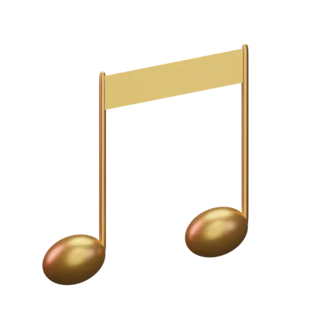 Pacote De Icones 3 D Dourados De Notas Musicais Premium 3D Icon