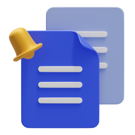 Notificação de nota  3D Icon