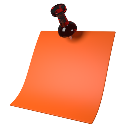 Alfinete de nota  3D Icon