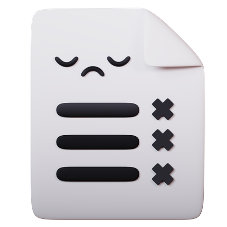 Nota ruim  3D Icon