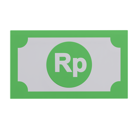 Nota de rupia  3D Icon