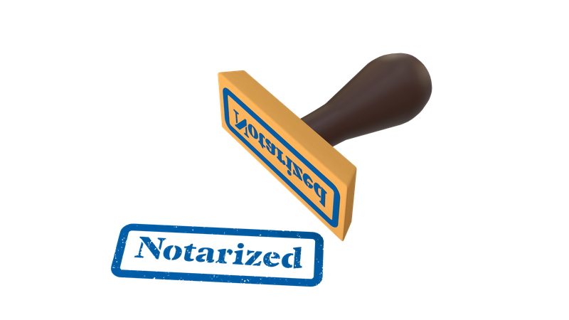 Notarized  3D Icon