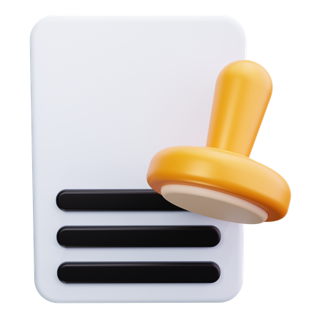 Notary Stamp  3D Icon