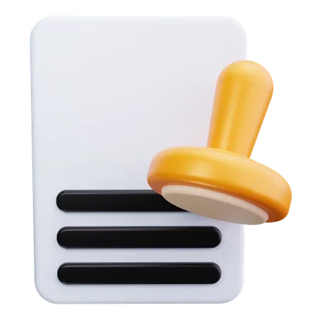 Notary Stamp  3D Icon