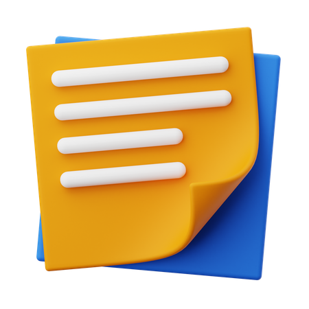 Notas  3D Icon