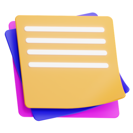 Notas  3D Icon