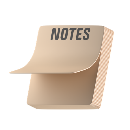 Notas  3D Icon
