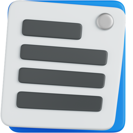 Notas  3D Icon